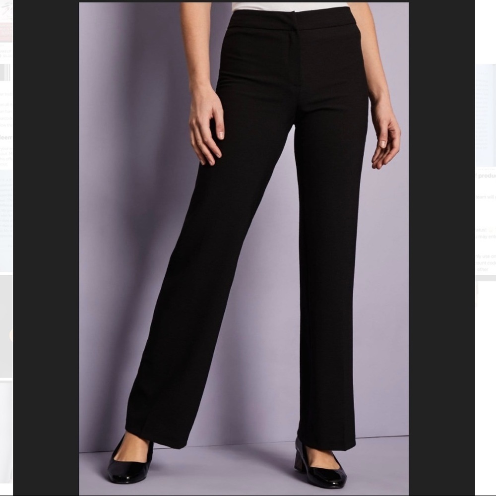 Vintage JIGSAW Black Linen Wide Leg Pants Size 6